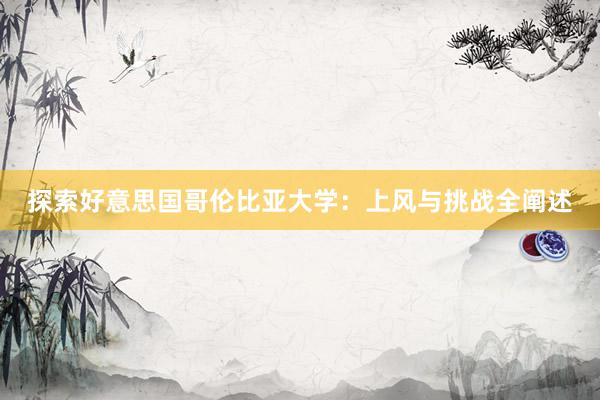 探索好意思国哥伦比亚大学：上风与挑战全阐述